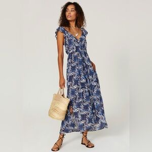 XíRENA Leyla Maxi dress in blue floral size XL